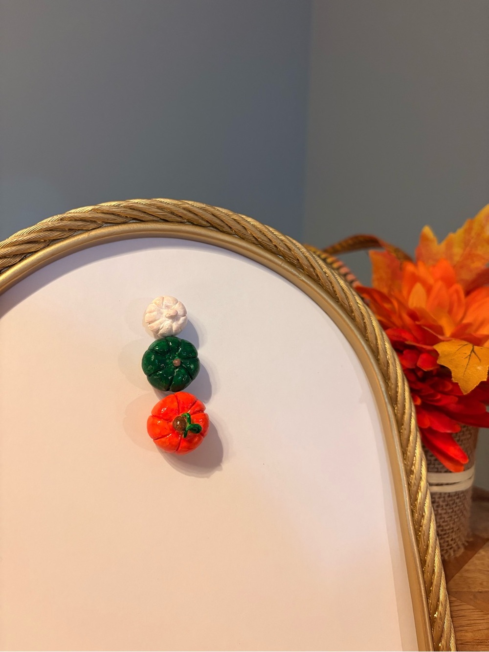 Hand crafted Pumpkin Trio Magnet Set